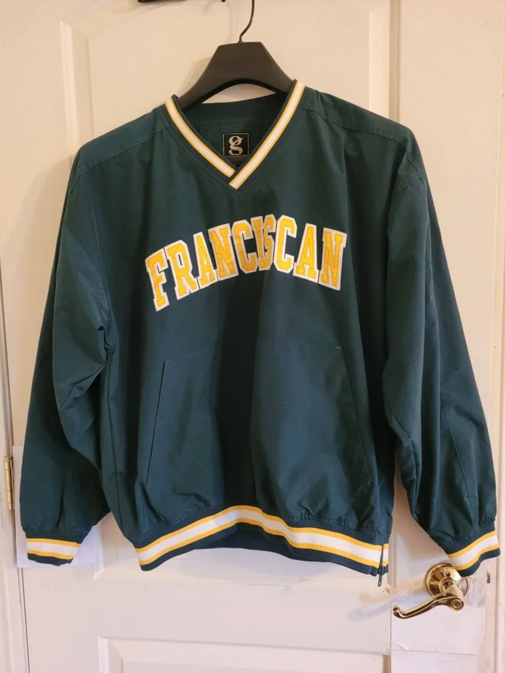 Vintage Gear For Sports Franciscan University pullover windbreaker  dark teal